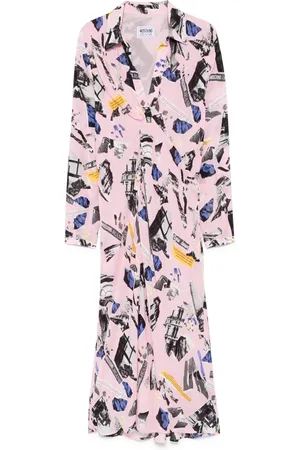 Moschino Lang kjole i crepe