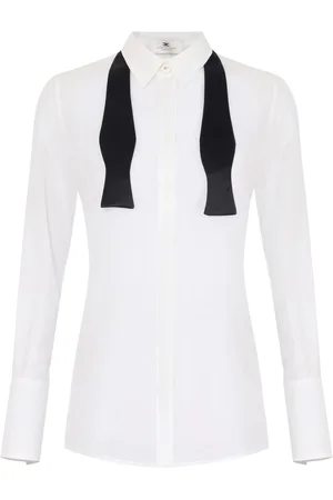 Elisabetta Franchi Georgette-skjorte med butterfly