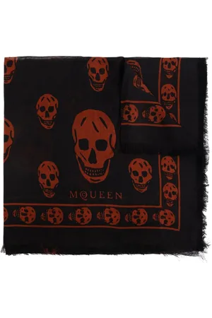 Alexander McQueen Tørklæde med dødningehovedtryk