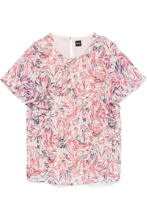 HUGO BOSS Bluse med akstrakt tryk