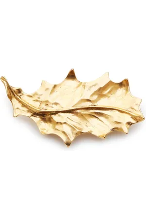Saint Laurent Broche med bladmotiv fra 1990