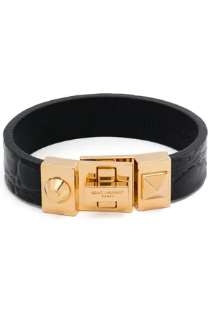 Saint Laurent Læderarmbånd med drejelås