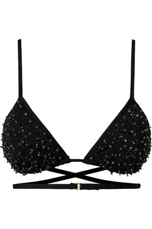Twin-Set Trekantsbikinitop med broderi