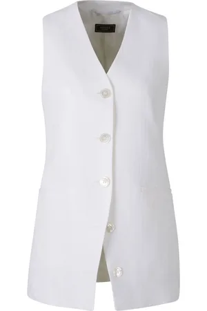 PESERICO SIGN Vest med knapper og V-hals