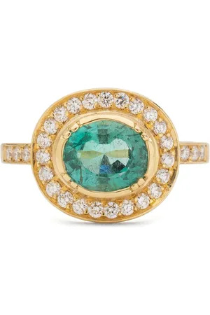 Brooke Gregson 18kt yellow gold Galaxy emerald and diamond ring