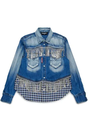 Dsquared2 Skjorte med krystaludsmykning