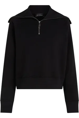 Karl Lagerfeld Sweatshirt med kort lynlås