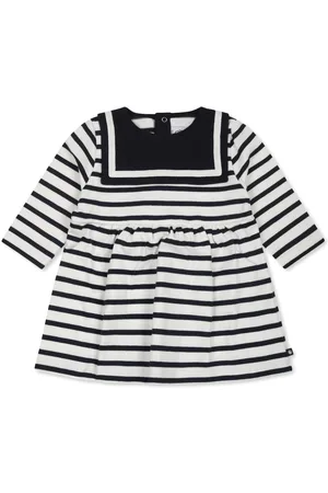 Petit Bateau Langærmet kjole med striber
