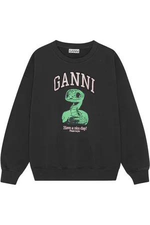 Ganni Sweatshirt med logotryk