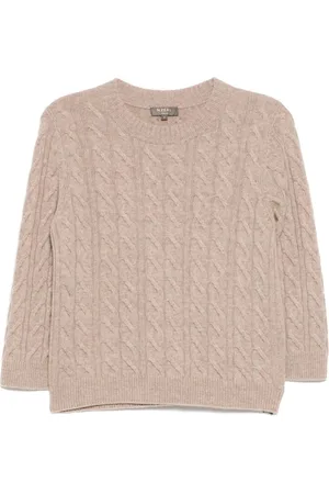 N.PEAL Emilia Cable sweatshirt med rund hals