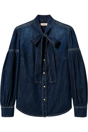 Twin-Set Denimskjorte med sløjfe