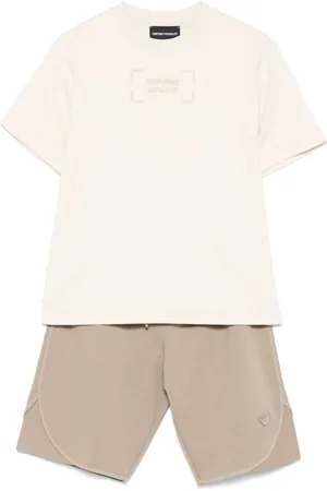 Emporio Armani Shorts-sæt med broderet logo