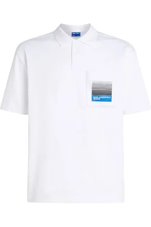 Karl Lagerfeld Polo med logotryk og lomme