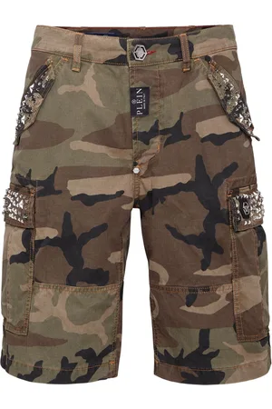 Philipp Plein Cargo-shorts med nitteudsmykning