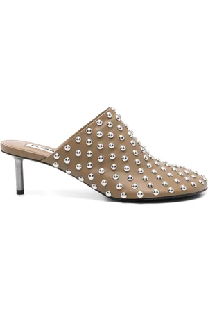 Jil Sander 50 mm mules med nitter