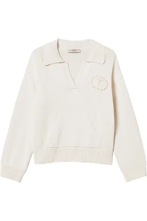 Twin-Set Polo-sweater med hæklet mærke