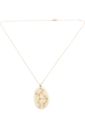 Brooke Gregson 14kt yellow gold Virgo medallion diamond necklace
