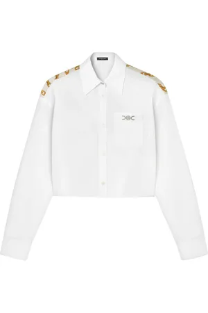 VERSACE Cropped skjorte med kædestriber