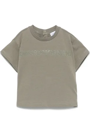Emporio Armani T-shirt i jersey med gummi-logo