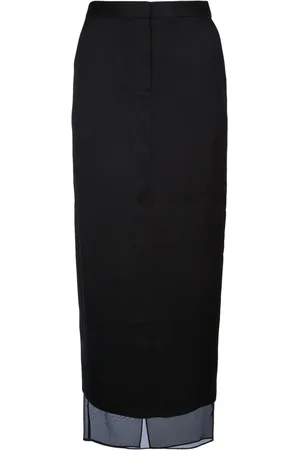 Calvin Klein Lang nederdel med gennemsigtig panel