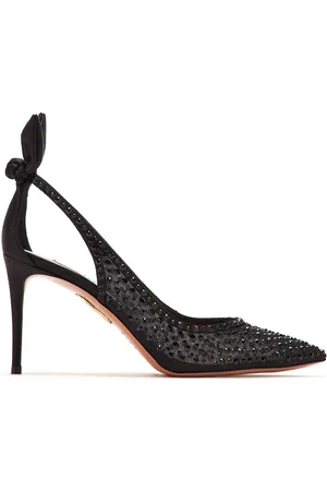 Aquazzura 85 mm krystaludsmykkede pumps
