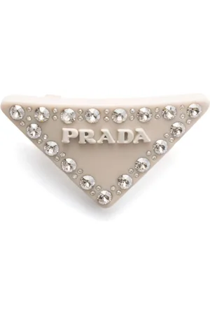 Prada Hårspænde med trekantet logo