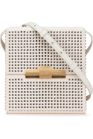 Bottega Veneta Krystaludsmykket Daisey crossbody-taske i kanvas fra 2000-2024