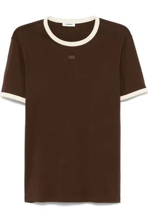 Sandro T-shirt med kontrastkant