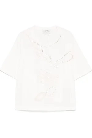 FORTE FORTE T-shirt med pailletudsmykning