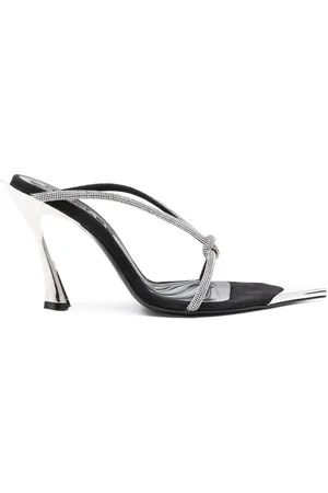 MUGLER 105mm sandaler med krystaludsmykning