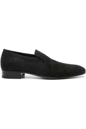 Alexander McQueen Lædersandaler med glimmer