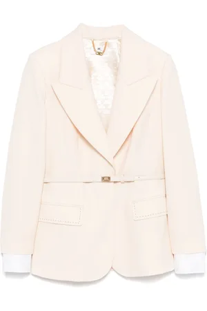 Elisabetta Franchi Blazer i uld med bælte