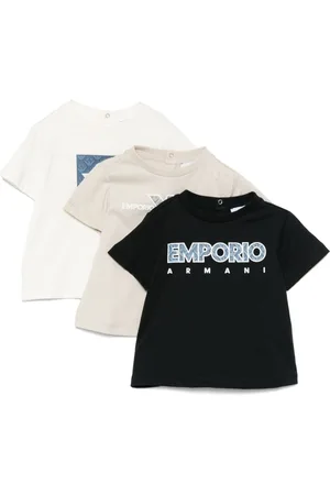 Emporio Armani T-shirt med logobroderi (pakke med tre)
