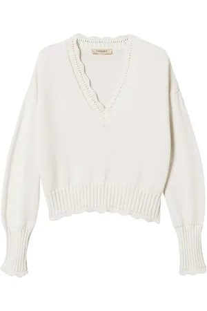 Twin-Set Sweater med takket kant
