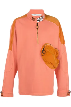 OFF-WHITE Sweatshirt med rullekrave og kontrastpaneler