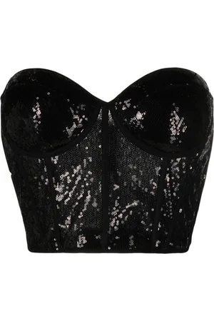 Alexander McQueen Korsettop med pailletudsmykning
