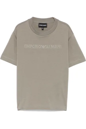 Emporio Armani T-shirt med logotryk i gummieffekt