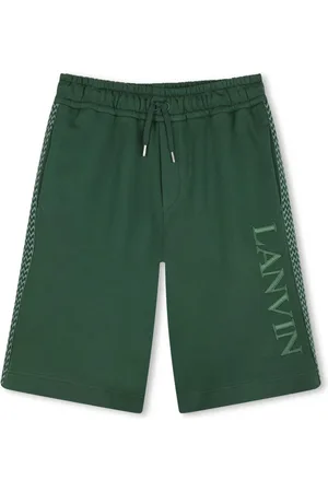 Lanvin Elastiske shorts med broderet logo