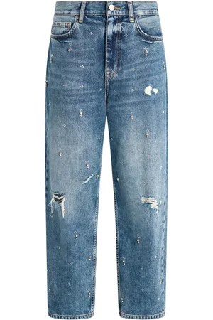 Liu Jo Jeans med lige ben og rhinstenudsmykning
