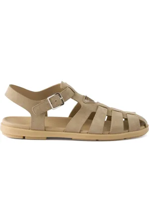 Prada Fisherman-sandaler i ruskind
