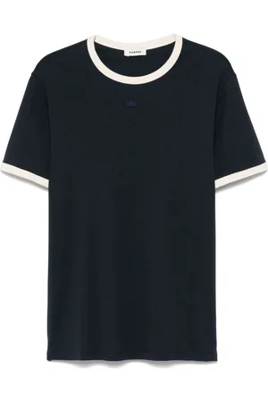 Sandro T-shirt med kontrastkant