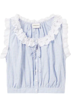 Claudie Pierlot Ternet top med blondedetalje