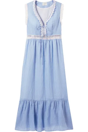 Claudie Pierlot Lang kjole med broderet kant