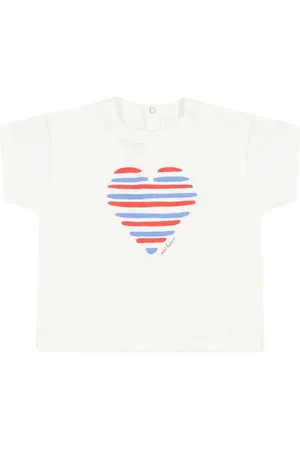 Petit Bateau T-shirt i bomuld med hjertetryk