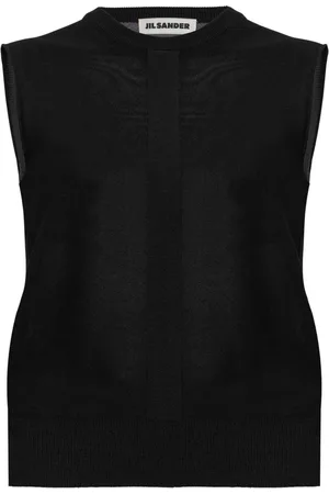 Jil Sander Top med rund hals