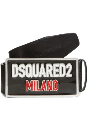 Dsquared2 Læderbælte med logoplade