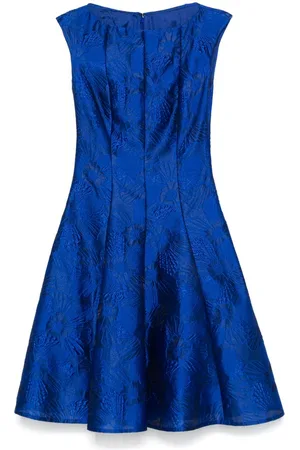 TALBOT RUNHOF Kort blomstret kjole i jacquard