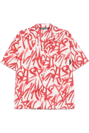 Palm Angels Skjorte med graffiti-tryk
