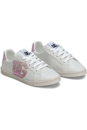 Dolce & Gabbana Loafers i ruskind med logoapplikation