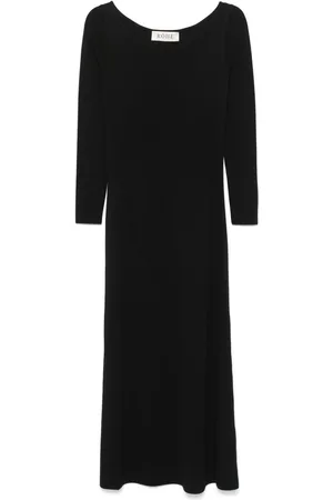 Rohe Mellemlang kjole i strik med off-shoulder-snit
